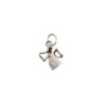 Pendentif ange avec zirconium serti sur metal couleur argentee H. 1 cm.