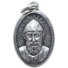 Médaille en métal couleur argentée forme ovale H. 2,2 cm. Plusieurs saints