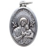 Médaille en métal couleur argentée forme ovale H. 2,2 cm. Plusieurs saints