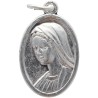 Médaille en métal couleur argentée forme ovale H. 2,2 cm. Plusieurs saints
