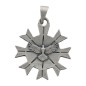 Médaille en métal du saint Esprit Ø 2 cm couleur argentée. LOT DE 12