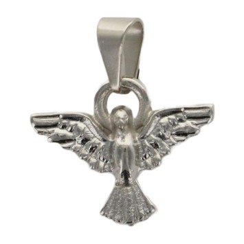 Médaille en métal du saint Esprit Ø 1 cm couleur argentée. LOT DE 12