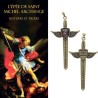 Pendentif épée de saint Michel 7 cm avec image prière.