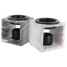 Brûle parfum en résine style ardoise marbrée Ø 10 cm H 10 cm. LOT DE 2 ASSORTIS