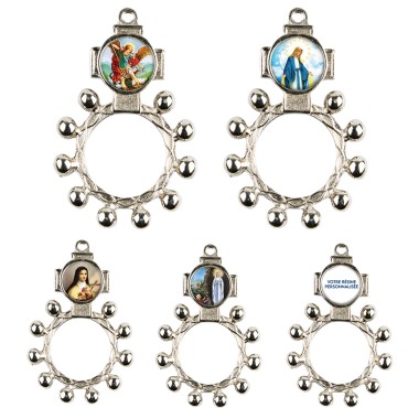 Dizainier bague couleur argentée + résine