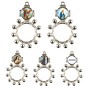 Dizainier bague couleur argentée + résine