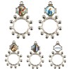 Dizainier bague couleur argentée + résine
