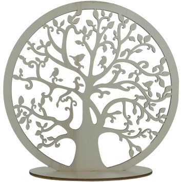 Arbre de vie en bois naturel sur socle diamètre 30 cm.