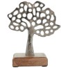 Arbre de vie en métal sur socle en bois de manguier hauteur 12 cm