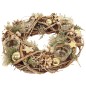 Couronne de l avent couleur dorée avec photophores pour bougies, Ø 34 cm