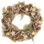 Couronne de l avent couleur dorée avec photophores pour bougies, Ø 34 cm