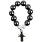 Dizainier sur elastique en hematite -Oslash- 7 mm- croix metal-