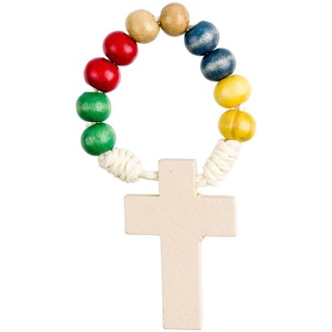 Dizainier sur corde des missions Ø 7 mm, croix bois.