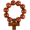 Dizainier sur corde en bois marron Ø 1 cm, croix bois.