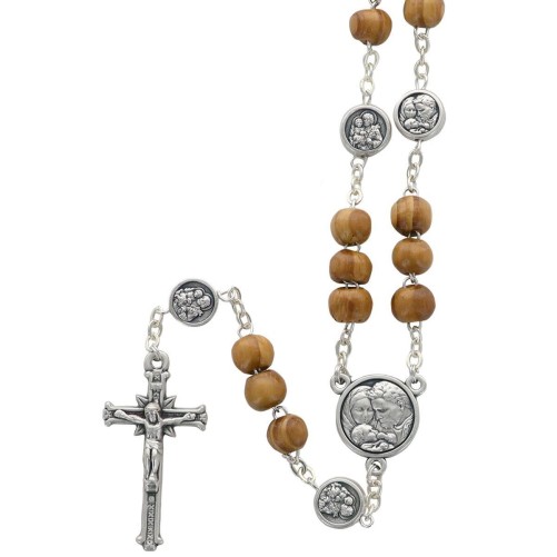Chapelet de dévotion aux 7 Douleurs et 7 Allégresses de saint Joseph, livré en sachet avec notice explicative.
