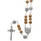 Chapelet de dévotion aux 7 Douleurs et 7 Allégresses de saint Joseph, livré en sachet avec notice explicative.