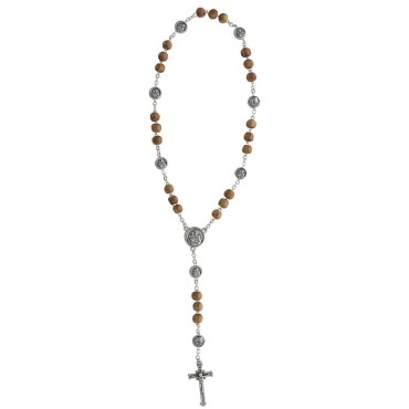 Chapelet de dévotion aux 7 Douleurs et 7 Allégresses de saint Joseph, livré en sachet avec notice explicative.