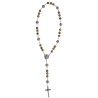 Chapelet de dévotion aux 7 Douleurs et 7 Allégresses de saint Joseph, livré en sachet avec notice explicative.