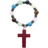 Dizainier sur elastique, differentes pierres avec croix.