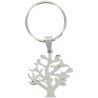 Porte-cles de l arbre de vie H. 3 cm en acier inoxydable.