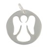 Médaille ronde évidée en argent 925 °/°° de l ange Ø 1,5 cm (1,31 g). Livrée en boite