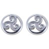 Boucle d oreille triskel en argent 925 Rhodie (0.70g). Livree sans boite.