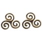 Boucle d oreille bouton triskel 10mm en plaque or. Livree sans boite.