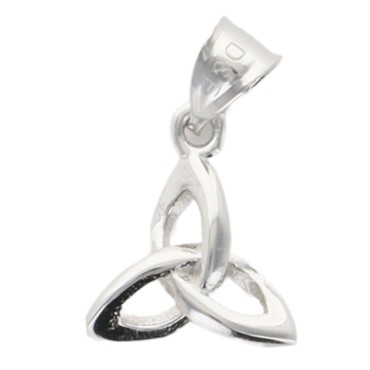 Pendentif triquetra en argent 925 °/°° Rhodie (0.5g). Livre en boite.