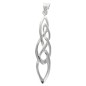 Pendentif long entrelacé en argent 925 °/°° Rhodié (1.4 g). Livré en boîte.