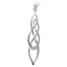 Pendentif long entrelacé en argent 925 °/°° Rhodié (1.4 g). Livré en boîte.