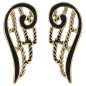 Boucle d oreille forme aile d ange en plaque or H 1.5 cm. Livre en boite.