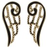 Boucle d oreille forme aile d ange en plaque or H 1.5 cm. Livre en boite.