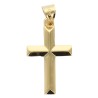 Croix de cou en plaque or H 1.5 cm Livree en boite.