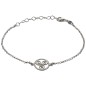 Bracelet en argent 925 °/°° ajustable sur chaine avec médaille triskel (2,3 g). Livré en boîte.