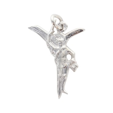 Pendentif en argent 925 °/°°  H. 2 cm de saint Michel (1,40 g). Livre en boite.