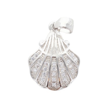 Pendentif en argent 925 °/°° H. 1,4 cm petite coquille (1,30 g). Livree en boite.