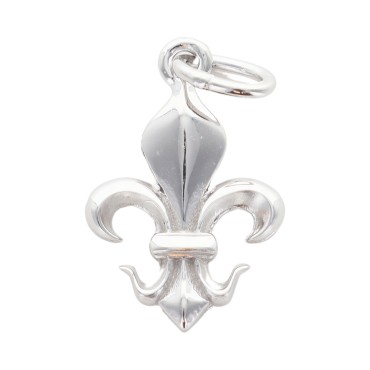 Pendentif en argent 925 °/°°  H. 1,5 cm de la fleur de lys (1,30 g). Livre en boite.