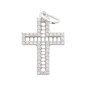 Croix argent 925 °/°° ajouree avec zirconium H. 1,8 cm (1,40 g). Livree en boite