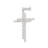 Croix double en argent 925 °/°° avec zirconium H. 2,3 cm (1,20 g). Livrée en boîte