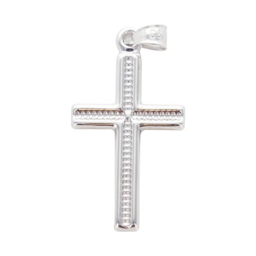 Croix en argent 925 °/°° H. 2,2 cm (0,50 g). Livree en boite