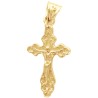 Croix de cou Grecque en plaque or H. 1,8 cm. Livree en boite.