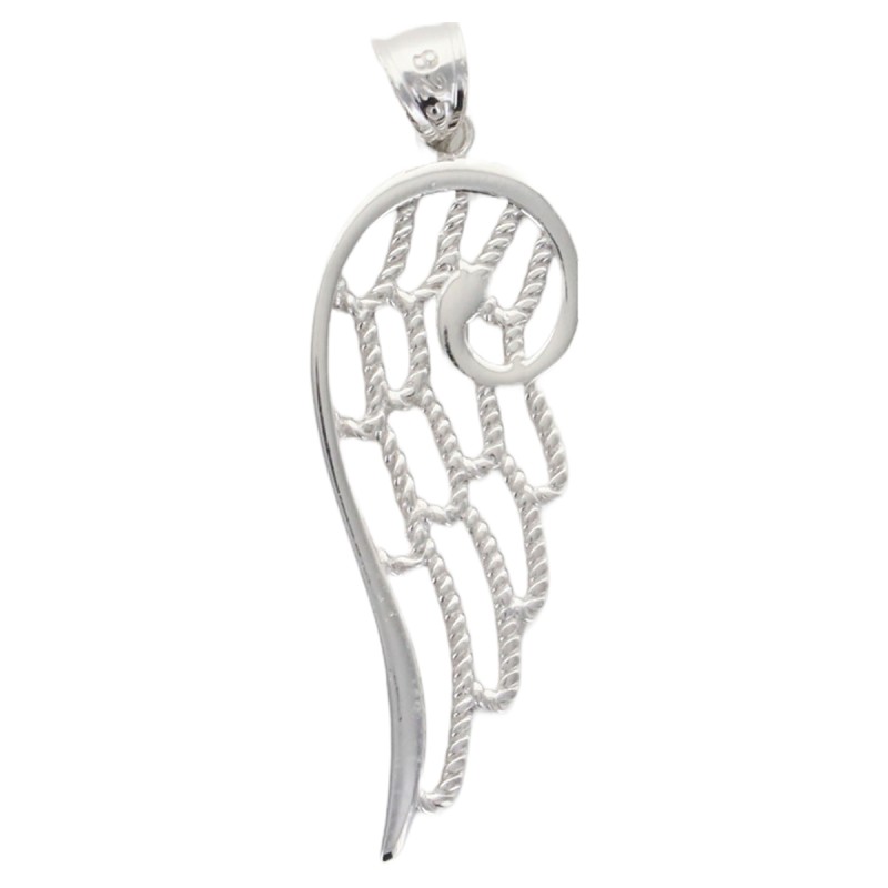 Pendentif aile d ange filigrane en argent 925 °/°° H. 2.5 cm (1.2g). Livre en boite.