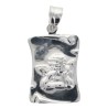 Pendentif de l Ange Raphael sur parchemin en argent 925 H. 1,5 cm (1.1g). Livre en boite.