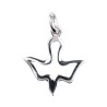 Pendentif colombe évidé en argent 925 (0,75 g) – H. 2 cm. Livré en boîte.