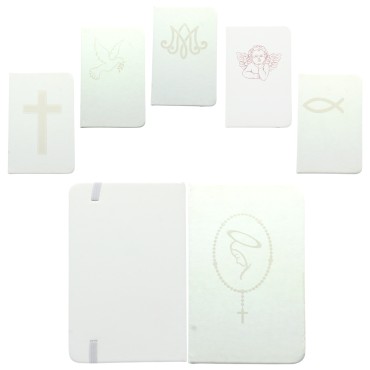 Bloc-notes blanc avec symbole H. 14 x 9 cm.