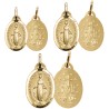 Medaille en plaque or de la Vierge Miraculeuse avec bordure, plusieurs tailles. Livree en boite