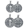 Medaille en argent 925 °/°° vieilli 2 faces de saint Benoit. Livree en boite.