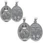 Medaille en argent 925 °/°° rhodie de la Vierge Miraculeuse. Livree en boite.