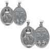 Medaille en argent 925 °/°° rhodie de la Vierge Miraculeuse. Livree en boite.
