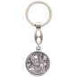 Porte-clés Saint Christophe en métal argenté – Ø 3,5 cm